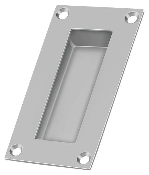 Deltana FP155U32D Rectangular Flush Pull, Brushed Stainless Steel, 4″x2″x1/2″