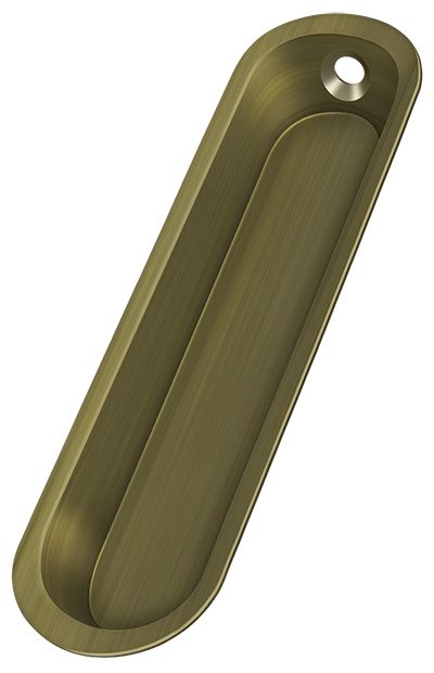 Deltana FP828U5 4″ x 1″ Antique Brass Flush Pull