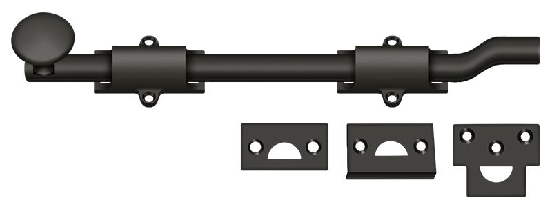 Deltana FPG1010B 10″ HD Surface Bolt with Offset, Oil-Rubbed Bronze