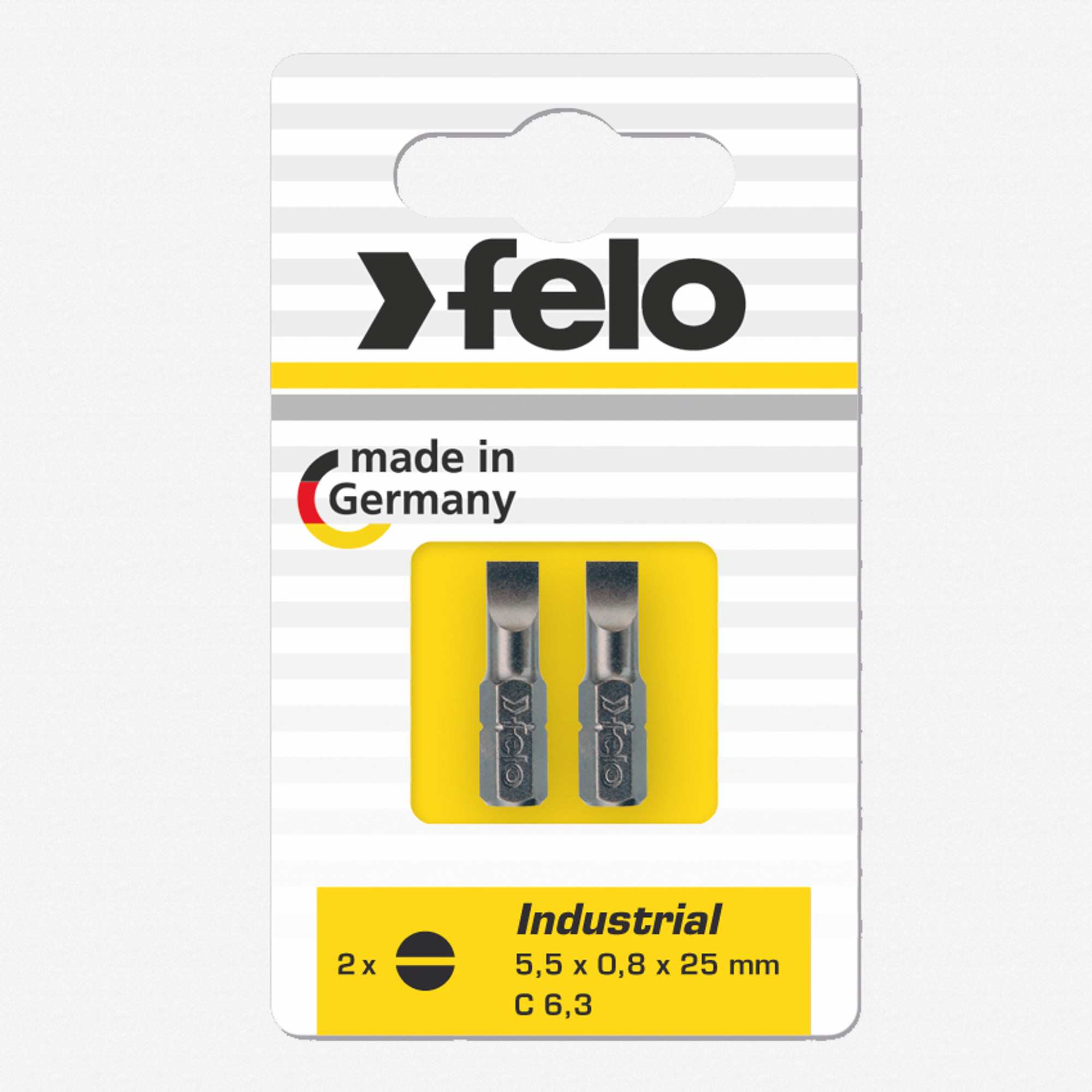 Felo Slotted 4.0 x 0.8 x 25 mm Bits  – 2 Pieces