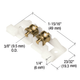 CRL G3131 Sling Window Roller with Dual 3/8″ Brass Wheels for Merzon Windows