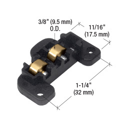 CRL G3132 Dual 3/8″ Brass Wheel Sliding Window Roller