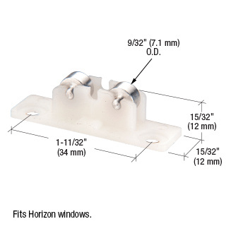 CRL G3165 Horizon Sliding Window Roller with 9/32″ Dual Steel Wheels