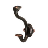 5-1/16″ Craftsman Double Coat Hook Oil Rubbed Bronze Highlighted Hickory Hardware P2175-OBH