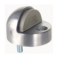 Allegion US 44074124231, Aluminum Door Stop, Elevated Dome Stop, Floor Mounted, 1-3/4 x 2in Oval, Aluminum