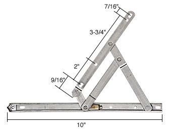 CRL H3627 10″ Standard 4-Bar Casement Window Hinge