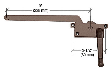 CRL H3915 9″ Right-Handed Bronze Wood Casement Operator