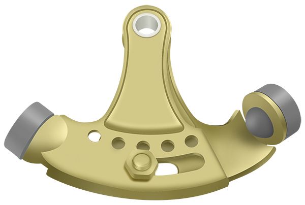 Deltana HPA69U3 Adjustable Hinge Pin Stop – Hinge Mounted, Polished Brass