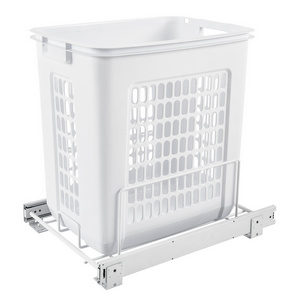 Polymer Bottom Mount Pullout Hamper White Rev-A-Shelf HPRV-1520 S
