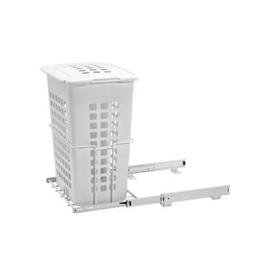 Wire Bottom Mount Polymer Hamper Pullout White Rev-A-Shelf HPRV-1925 S