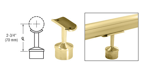 CRL HR15VSPB Polished Brass Straight Saddle for 1.5″ Tubing