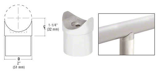 CRL HR20CCPS Polished Stainless Perpendicular Collar for 2″ Tubing