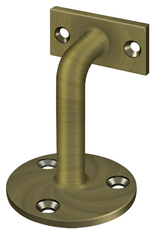 Deltana HRC253U5 Antique Brass Handrail Brackets, 3″ Projection