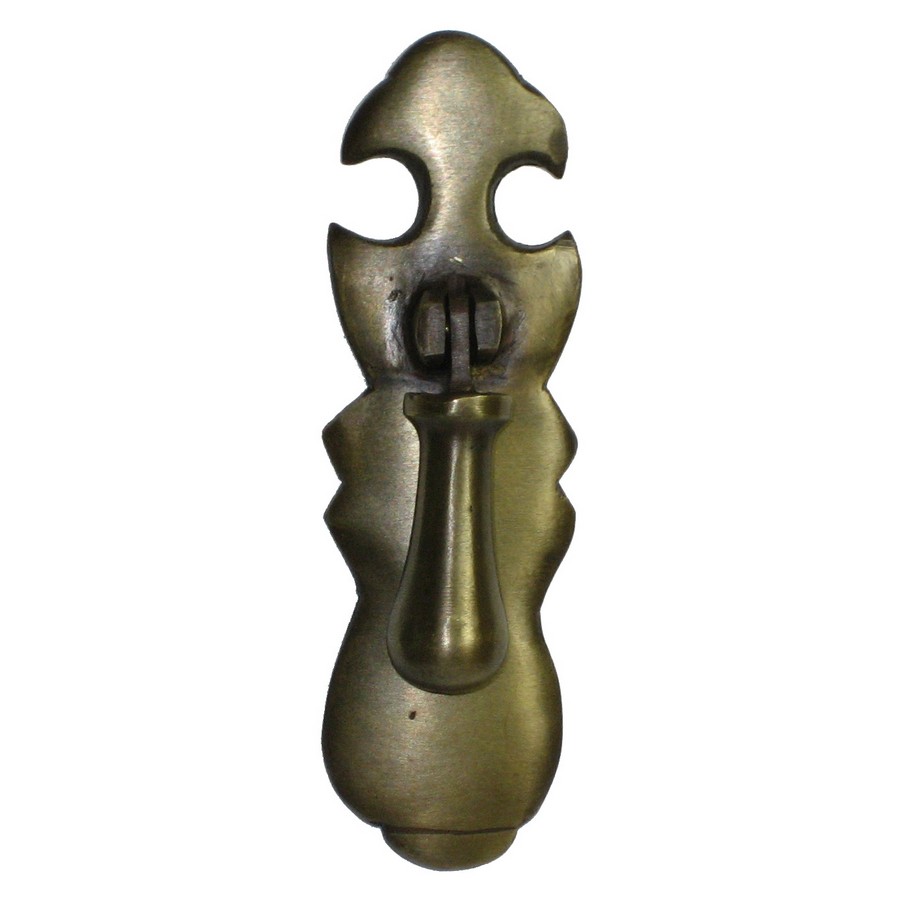 Large Backplate Teardrop Pull 3-1/2″ Long Antique Brass Handcrafted Hardware HTP7012