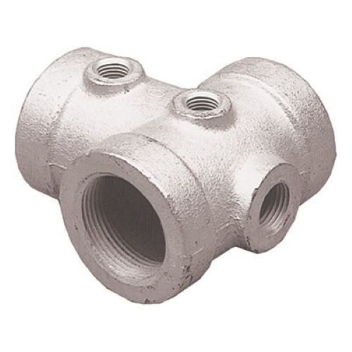 Merrill IAT125XB 1-1/4″ Galvanized FIP Tank Tee – 4″ Long, 1/2″ Drain Hole