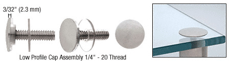 CRL LPC34BS Brushed Stainless Low Profile Cap for 3/4″ Standoff Bases