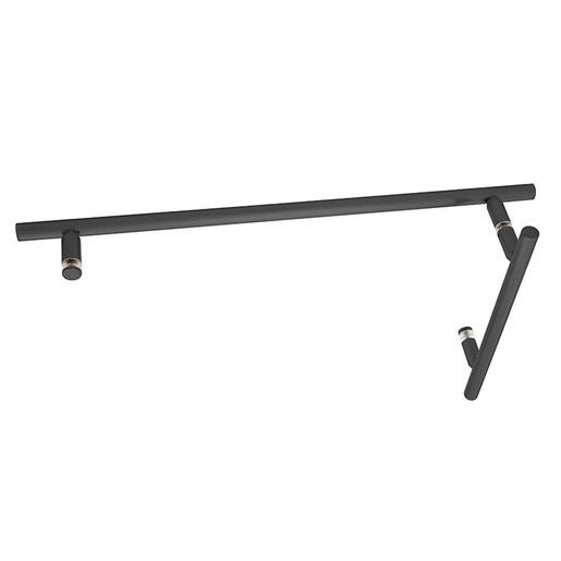 CRL LTB8X18MBL Matte Black 8″x18″ LTB Combo Ladder Pull Towel Bar