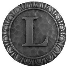 Notting Hill NHK-191-AP, Initial L Knob in Antique Pewter, Jewel