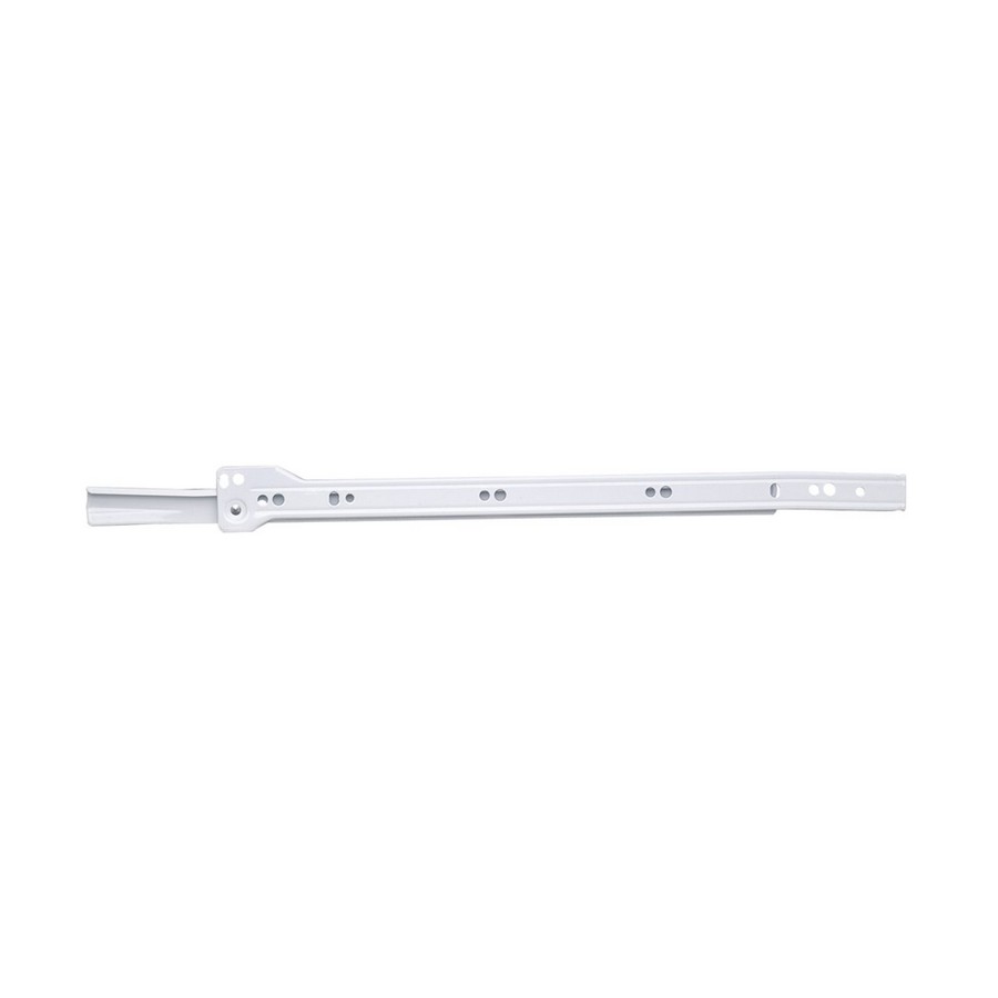 14″ Side Mount 75 lb Roller Bearing Slide, 3/4 Extension, White, Hickory Hardware P1750/14-W