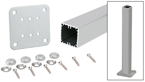 CRL P42KS Metallic Silver 200-400 Series 42″ Surface Mount Post Kit
