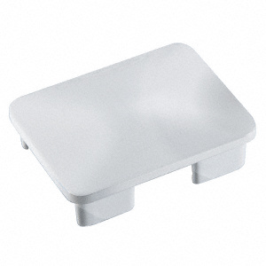 CRL PC1EWS Silver Rectangular AWS Post Cap for 180 Center/End Post