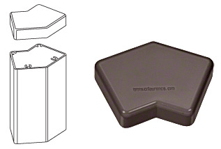 CRL PC45BRZ Matte Bronze 100 Series 135 Post Cap
