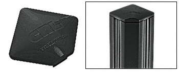 CRL PC9SBL Matte Black Square AWS Post Cap for 90 Corner