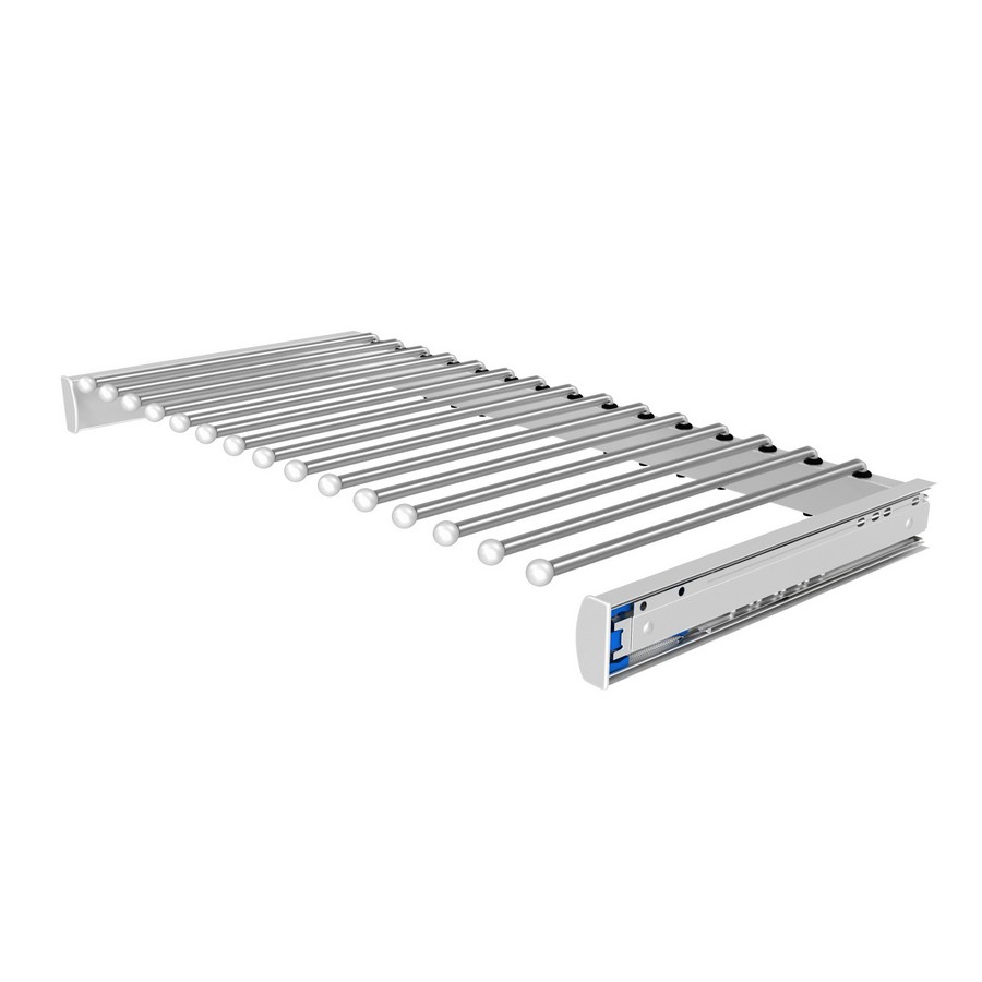 30″ x 14″ Steel Pullout Pants Organizer Chrome Sidelines PSCSL-3014SC-CR-1