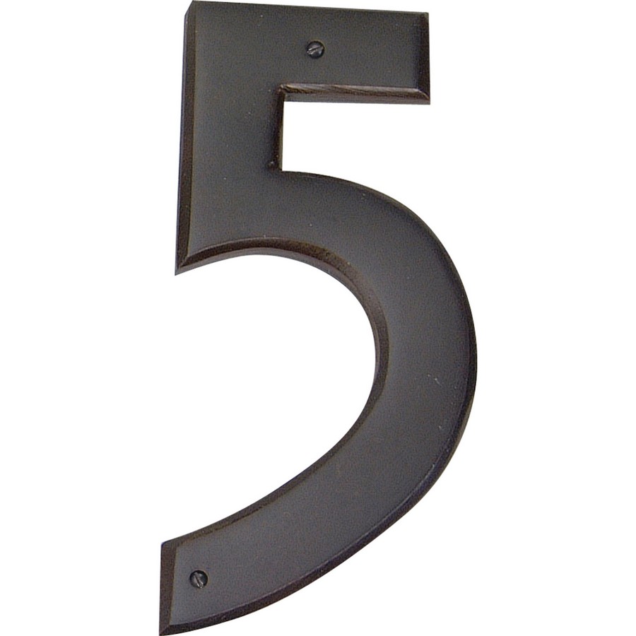 Mission #5  House Number Aged Bronze Atlas Homewares RCN5-O