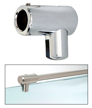 CRL S4CH Polished Chrome U-Bracket for 1/4″ 5/16″ Glass Support Bar