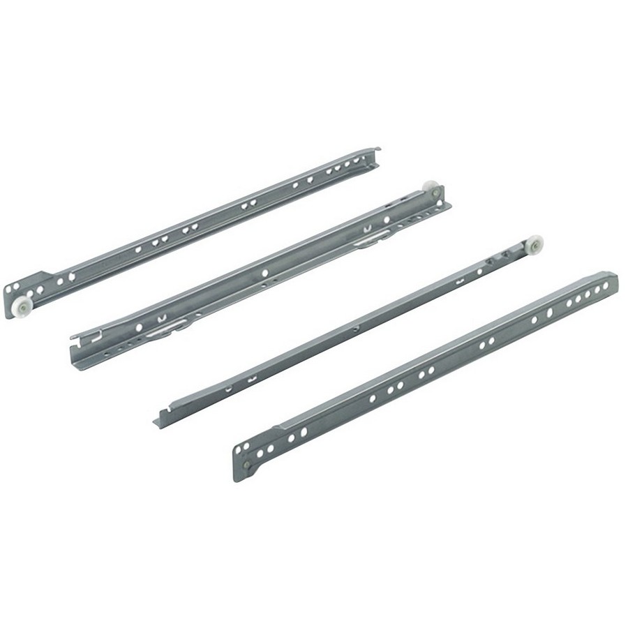 18″ Epoxy Coated Euro Self-Close Drawer Slide 3/4 Extension 75 lb Salice A208/45.1N