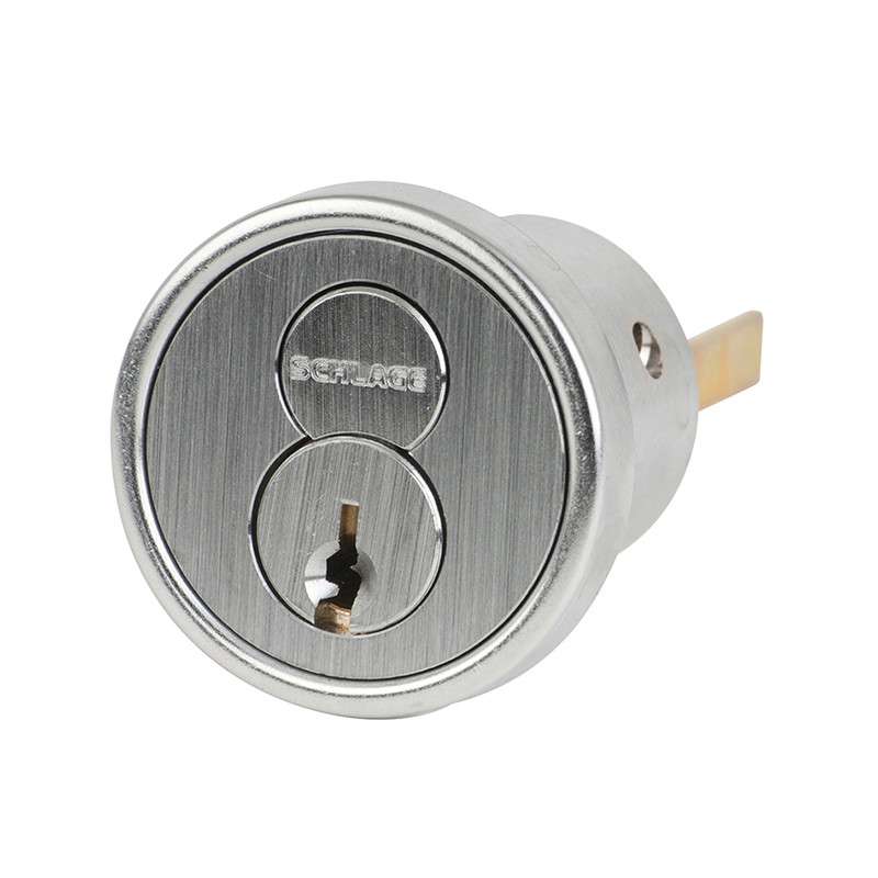 Schlage 20057C123626 FSIC Rim Everest Cylinder C123 Keyway, Convertible Tailpiece, Satin Chrome