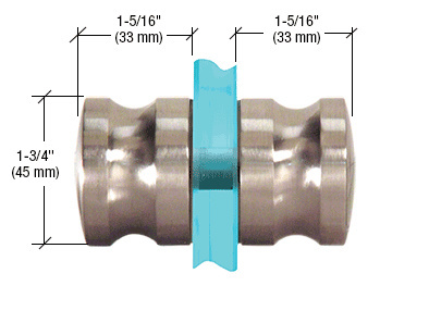 CRL SDK120BN Brushed Nickel Euro Back-to-Back Shower Door Knobs