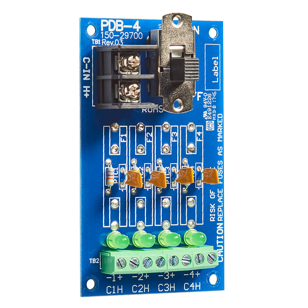 Securitron PDB4C1 Power Distribution Board 4 PTC Output, 1.04 Amp Each