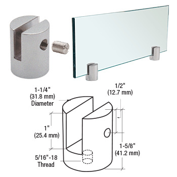 CRL SM38SC Satin Chrome Standoff for 3/8″ Panels