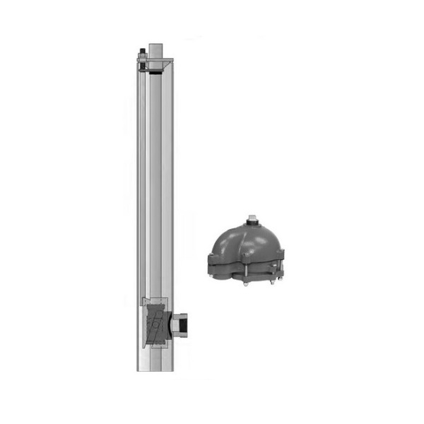 Merrill SPP402WCB SPP400 Series 4″ Pitless Unit w/ WCB Series Watertight Cap, 2′ Bury Depth
