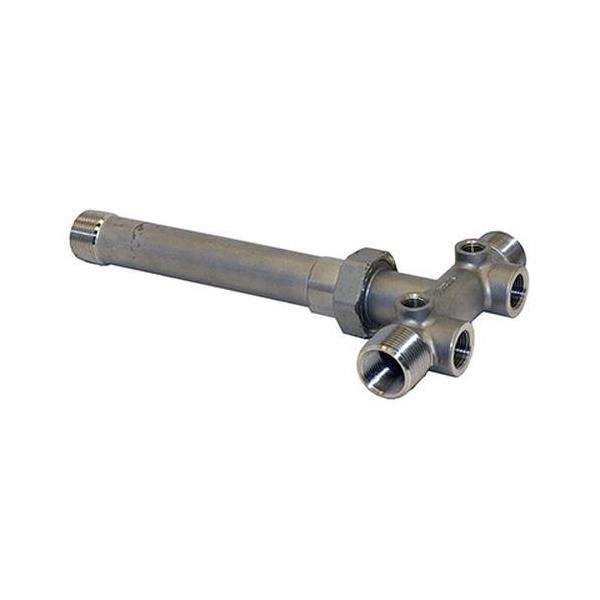Merrill SSAT1002UC 1″ All Cast 304 Stainless Steel Tank Tee w/ Union, 1/2″ Drains, 11″ Long