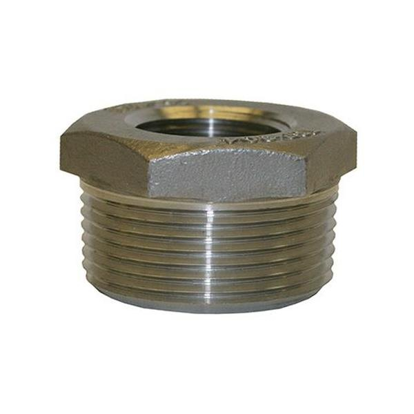 Merrill SSHB12575 1-1/4″ Female Iron Pipe (FIP) x 3/4″ Male Iron Pipe (MIP) Stainless Steel Hex Bushing