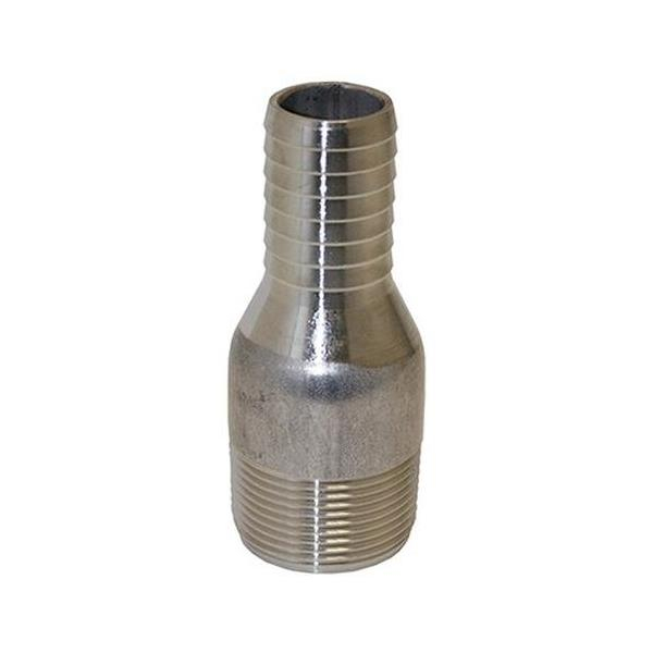Merrill SSRMA1025 1″ x 1-1/4″ Male Iron Pipe (MIP) Round Body Stainless Steel Male Adapter