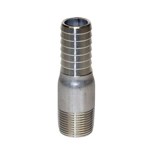Merrill SSRMA75 3/4″ x 3/4″ Male Iron Pipe (MIP) Round Body Stainless Steel Male Adapter