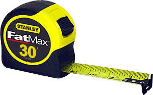CRL ST33730 Stanley FatMax 30′ Tape Measure, 1-1/4″ Wide