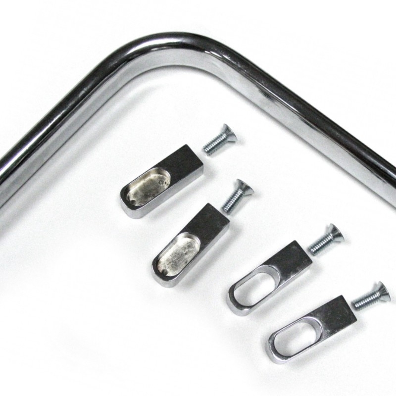 Small Oval Corner Closet Rod Kit 15mm X 30mm Polished Chrome Epco KIT830-90-PC-SM