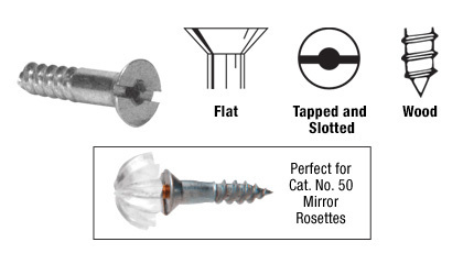 CRL TH35 8 x 1″ Tapped Head Wood Screws