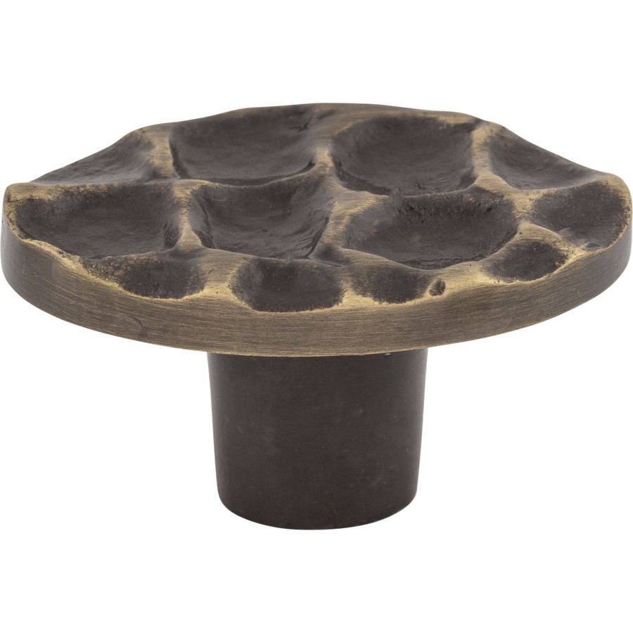 Cobblestone Oval Knob 2″ Dia Brass Antique Top Knobs TK298BA