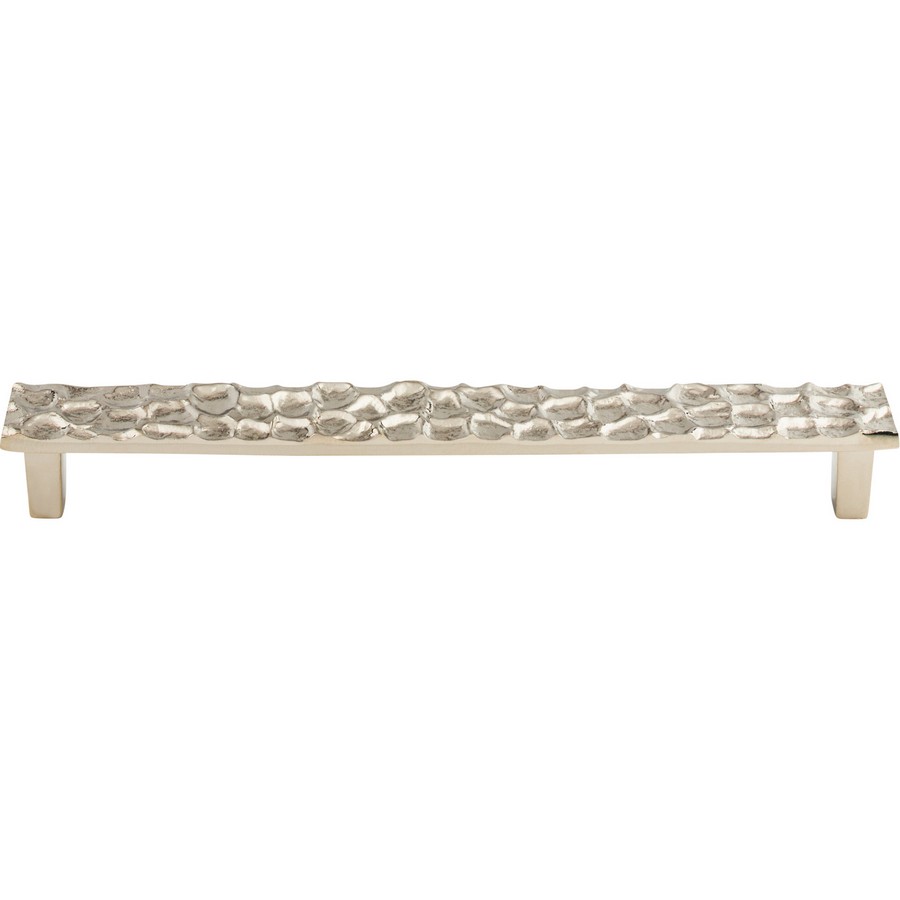 Cobblestone Pull 8-13/16″ Center to Center Polished Nickel Top Knobs TK308PN