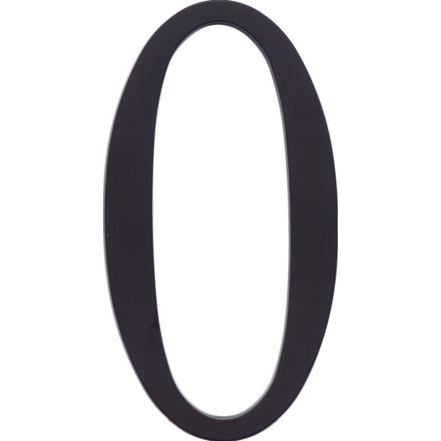 Traditionalist #0 House Number Matte Black Atlas Homewares TRN0-BL