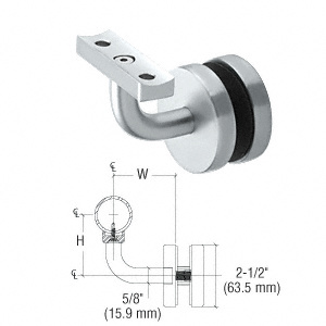 CRL WBNCCM Blumcraft Mill Aluminum Imperial Glass-Mounted Handrail Bracket
