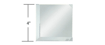CRL BM2C4 Clear Beveled Mirror Glass 4″ Square, 2 Sides