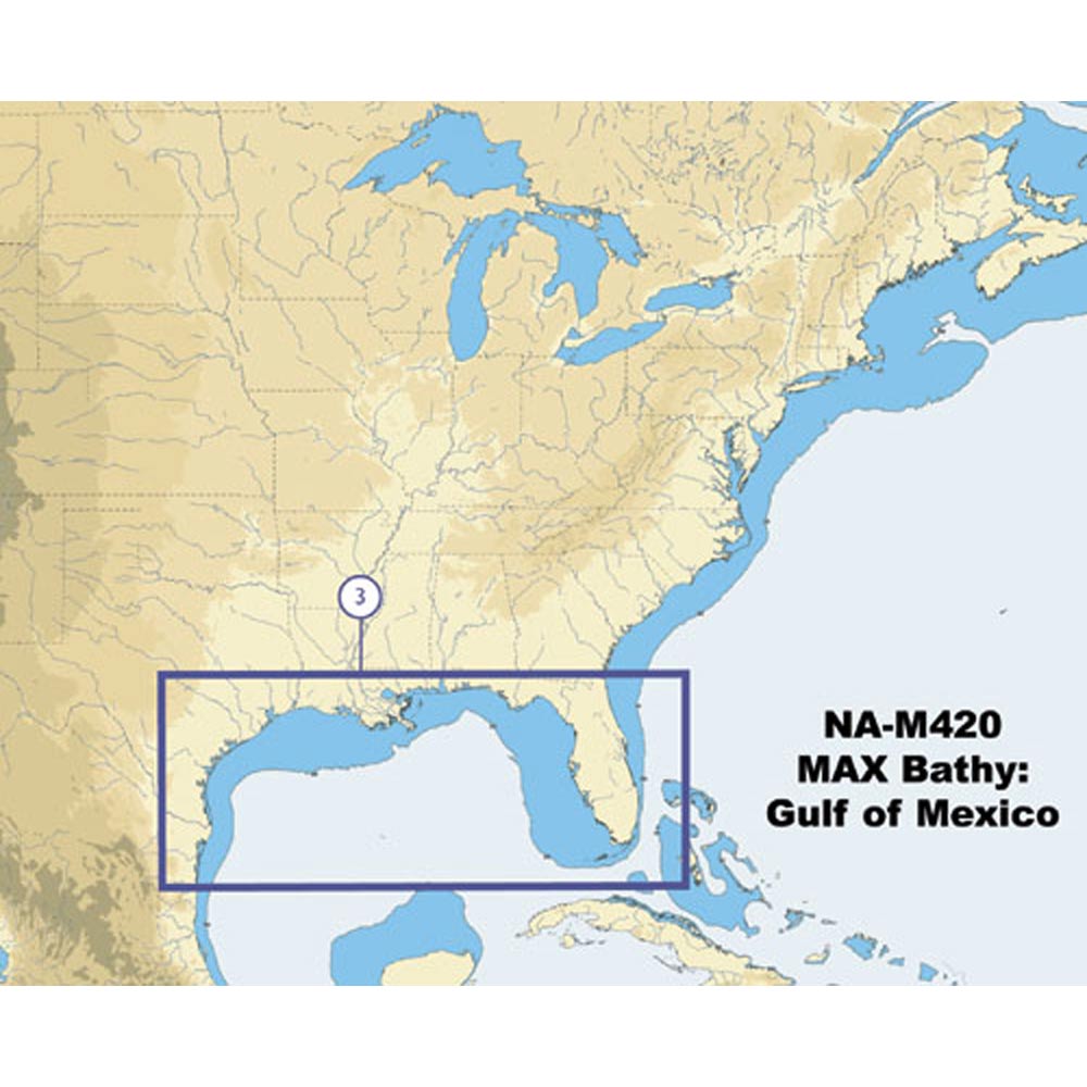 C-Map NA-M420 Gulf of Mexico Bathy Chart – C-Card