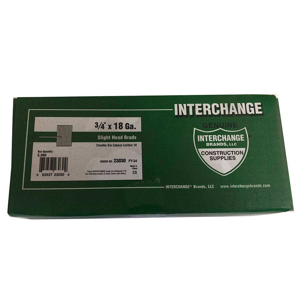 Senco 180291 18 Ga Slight Head Nails 3/4″ – 5M/Box